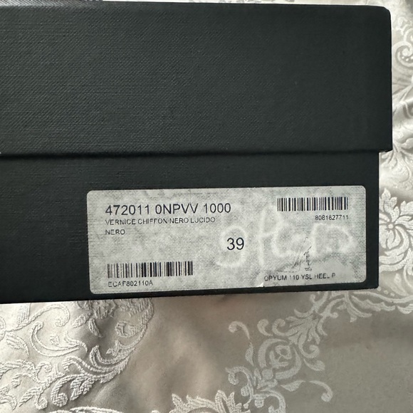 SAINT LAURENT YSL Black Patent Leather OPYUM Pumps size 39 EU/9 US (New) - Picture 10 of 10